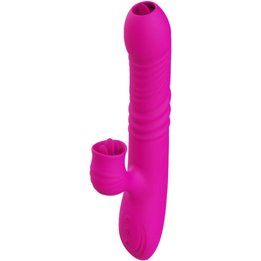 ARMONY - FANNY MULTIFUNCTION DOUBLE TONGUE VIBRATOR FUCHSIA HEAT EFFECT - My naughty haven #