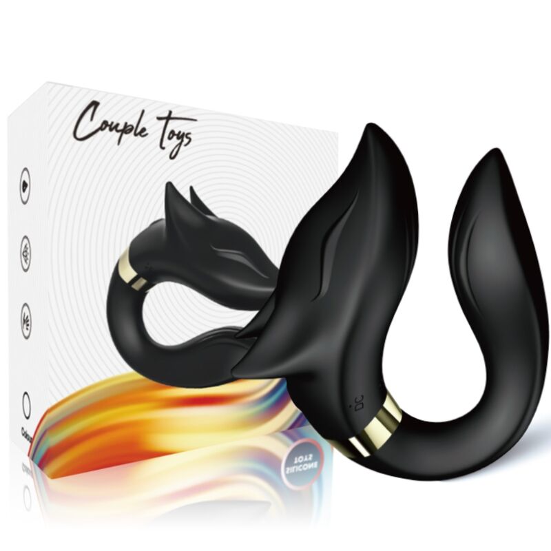 ARMONY - FOX VIBRATOR FOR COUPLES REMOTE CONTROL BLACK - My naughty haven #