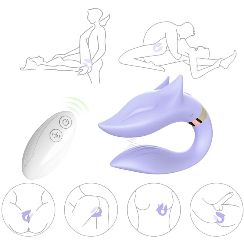 ARMONY - FOX VIBRATOR FOR COUPLES REMOTE CONTROL PURPLE - My naughty haven #