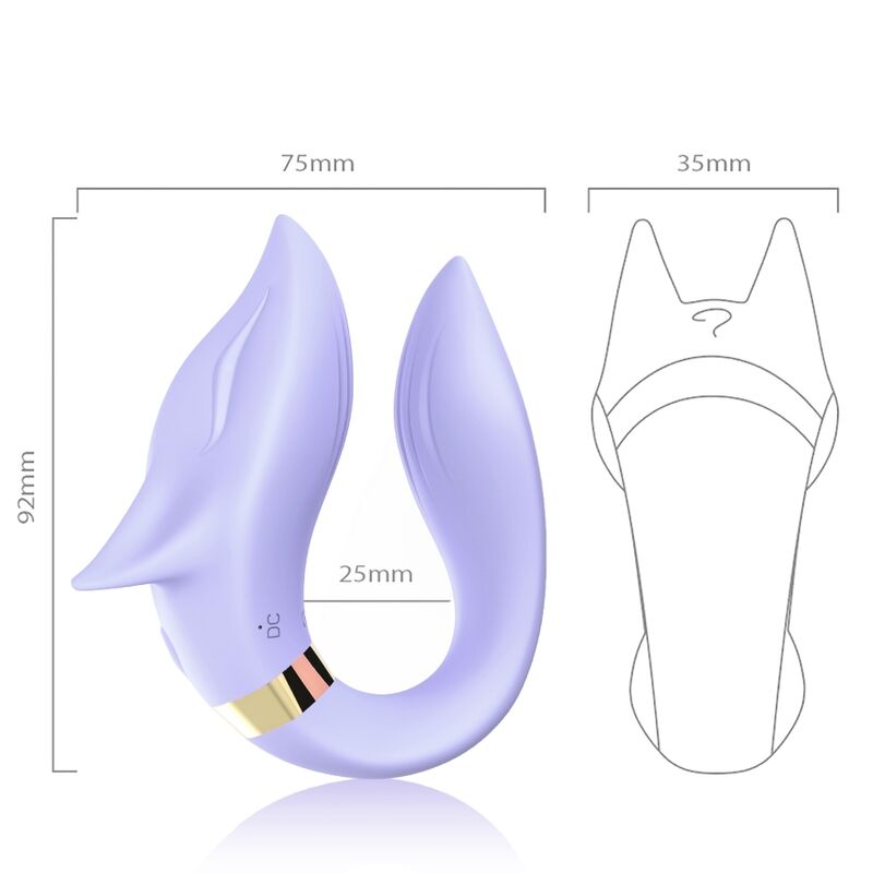 ARMONY - FOX VIBRATOR FOR COUPLES REMOTE CONTROL PURPLE - My naughty haven #