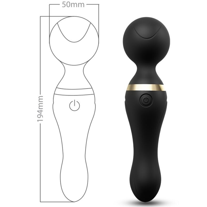 ARMONY - FREEZA MASSAGER & VIBRATOR SUPER FLEXIBLE HEAD BLACK - My naughty haven #