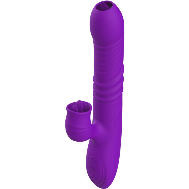 ARMONY - FULLY G SPOT RABBIT VIBRATOR WITH STIMULATING TONGUE VIOLET HEAT EFFECT - My naughty haven #