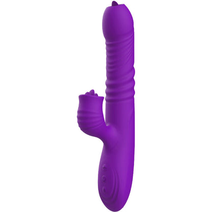 ARMONY - FULLY G SPOT RABBIT VIBRATOR WITH STIMULATING TONGUE VIOLET HEAT EFFECT - My naughty haven #