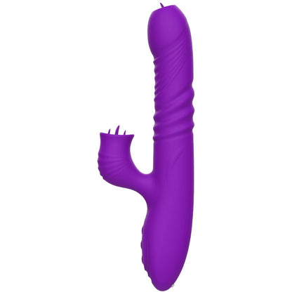ARMONY - FULLY G SPOT RABBIT VIBRATOR WITH STIMULATING TONGUE VIOLET HEAT EFFECT - My naughty haven #