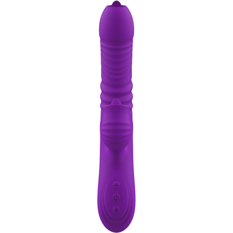 ARMONY - FULLY G SPOT RABBIT VIBRATOR WITH STIMULATING TONGUE VIOLET HEAT EFFECT - My naughty haven #