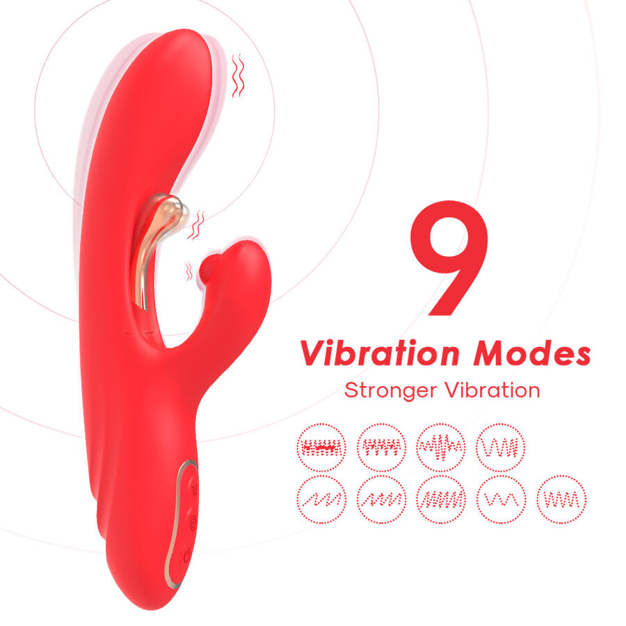 ARMONY - G-SPOT AND CLITORIS STIMULATOR VIBRATOR WITH OSCILLATING TONGUE RED - My naughty haven #