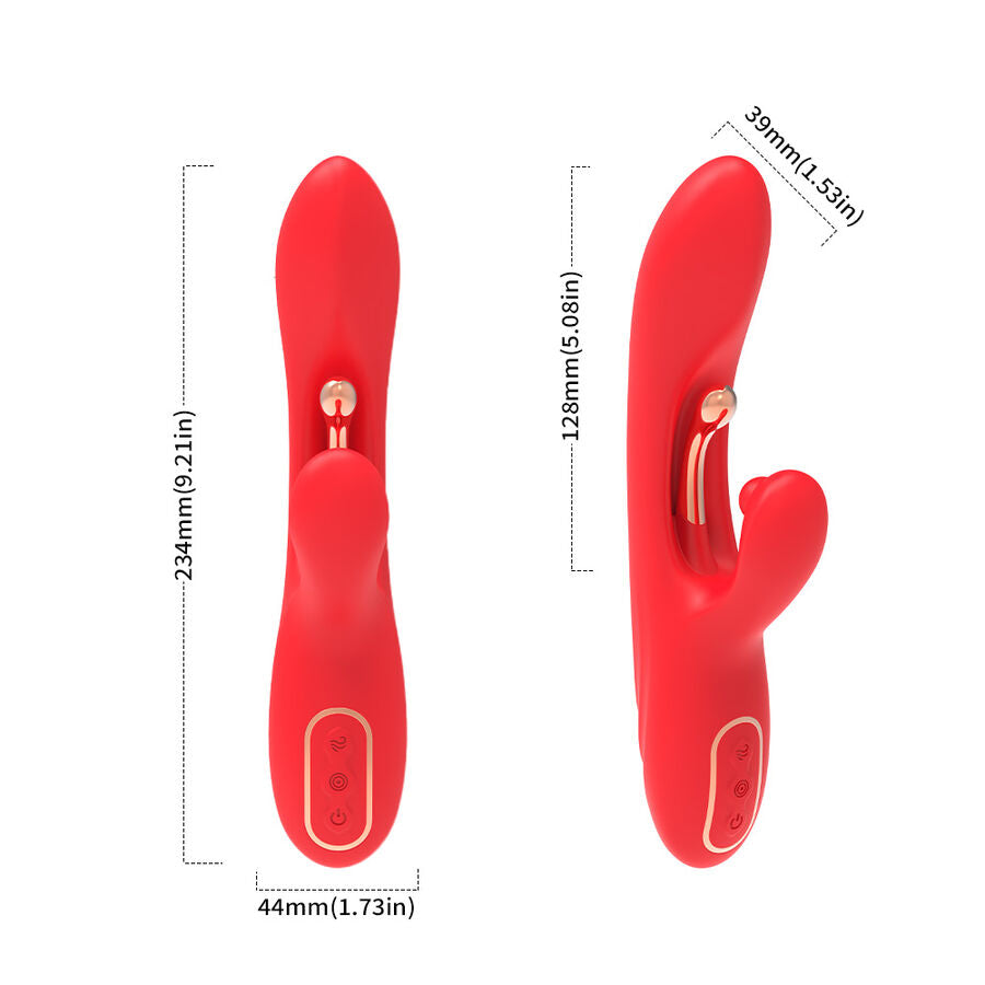 ARMONY - G-SPOT AND CLITORIS STIMULATOR VIBRATOR WITH OSCILLATING TONGUE RED - My naughty haven #
