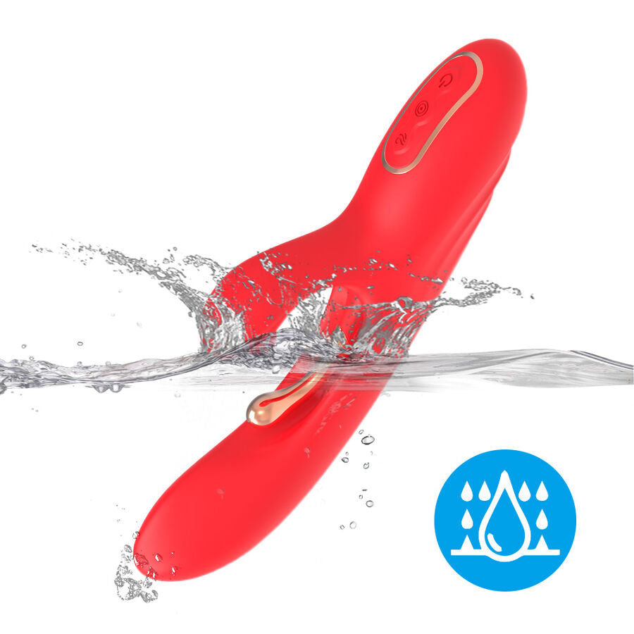 ARMONY - G-SPOT AND CLITORIS STIMULATOR VIBRATOR WITH OSCILLATING TONGUE RED - My naughty haven #