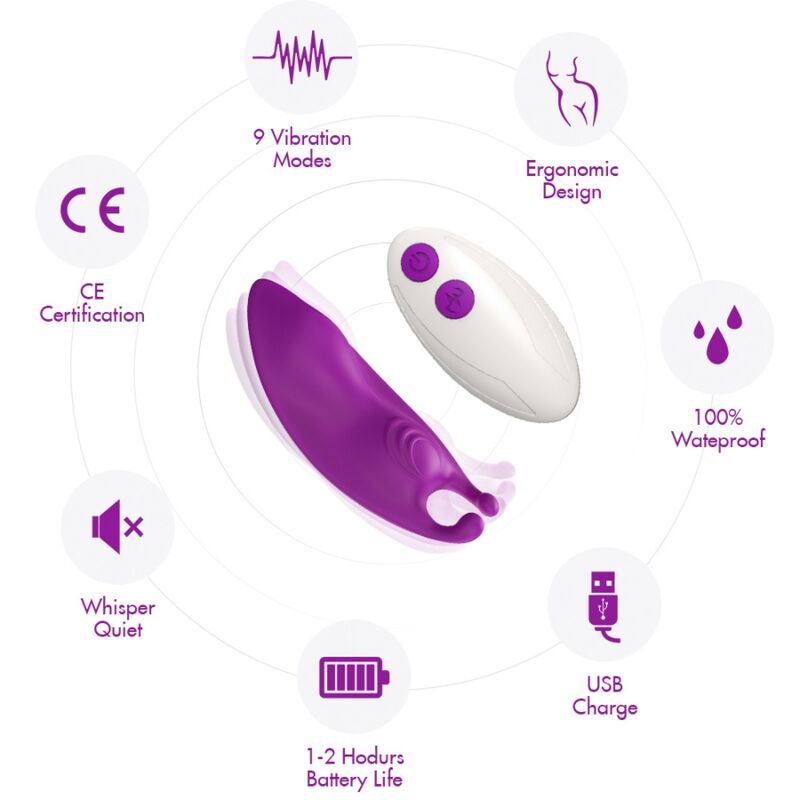 ARMONY - HONEYBEE WEARABLE PANTIES VIBRATOR G-SPOT REMOTE CONTROL PURPLE - My naughty haven #