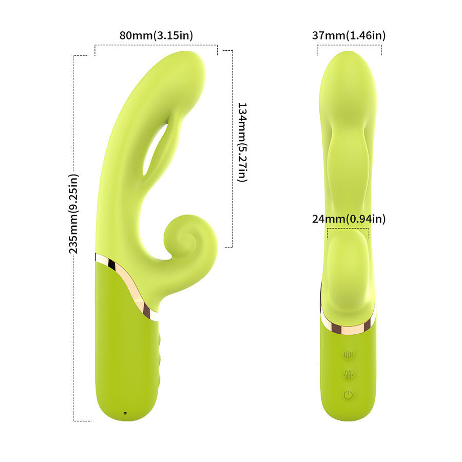 ARMONY - INFLABE POINT A TO STIMULATOR VIBRATOR GREEN - My naughty haven #