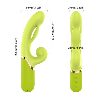 ARMONY - INFLABE POINT A TO STIMULATOR VIBRATOR GREEN - My naughty haven #