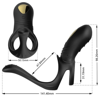 ARMONY - JOY JUMPER RING VIBRATOR FOR COUPLES & ANAL PLUG BLACK - My naughty haven #