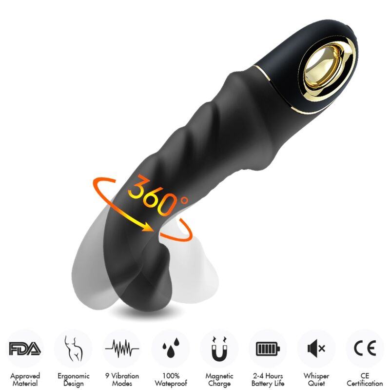 ARMONY - JOYBLADE DILDO VIBRATOR ROTATOR BLACK - My naughty haven #