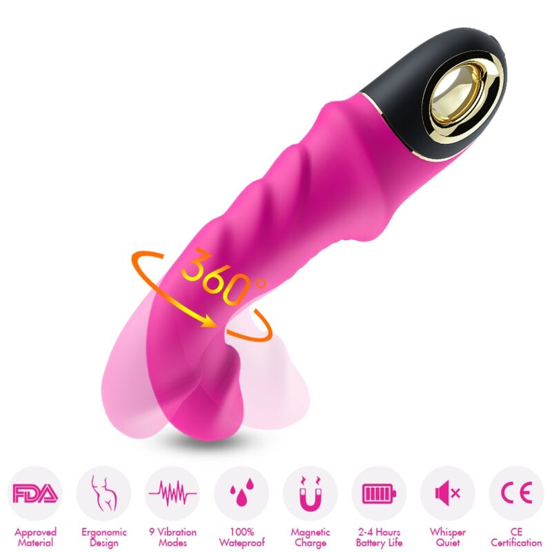ARMONY - JOYBLADE DILDO VIBRATOR ROTATOR FUCHSIA - My naughty haven #
