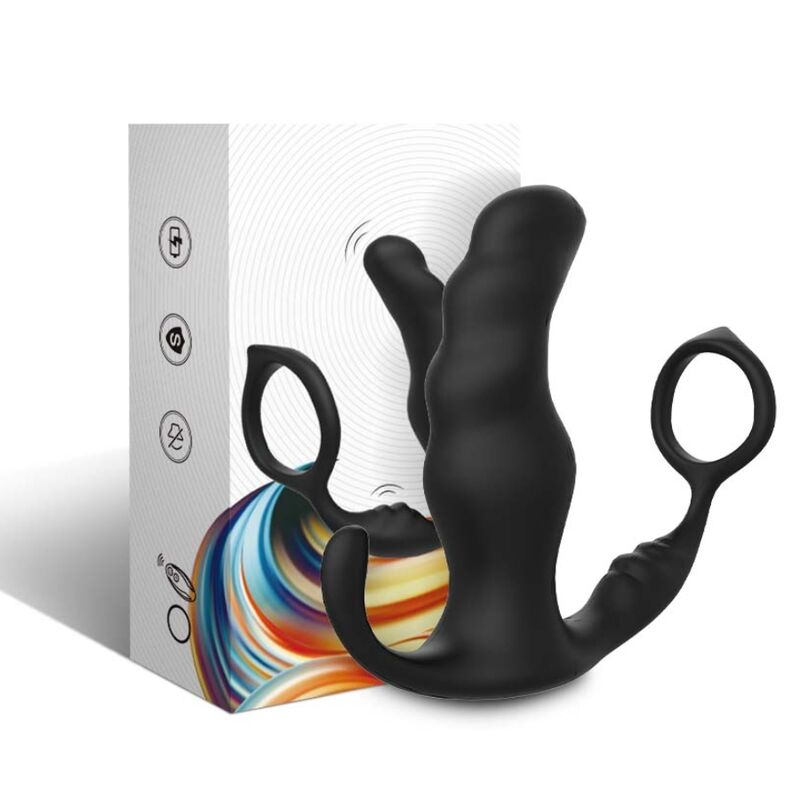 ARMONY - KNIGHT VIBRATOR ANAL PROSTATE & RING REMOTE CONTROL BLACK - My naughty haven #