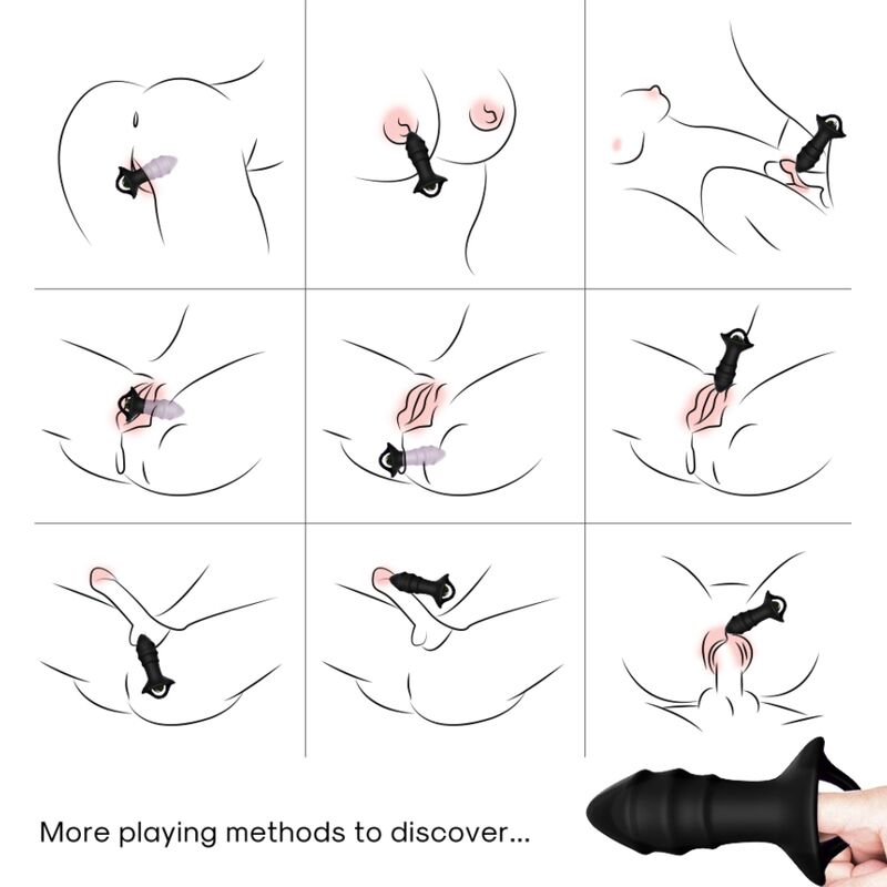 ARMONY - KYLIN FINGER VIBRATOR & ANAL PLUG REMOTE CONTROL BLACK - My naughty haven #