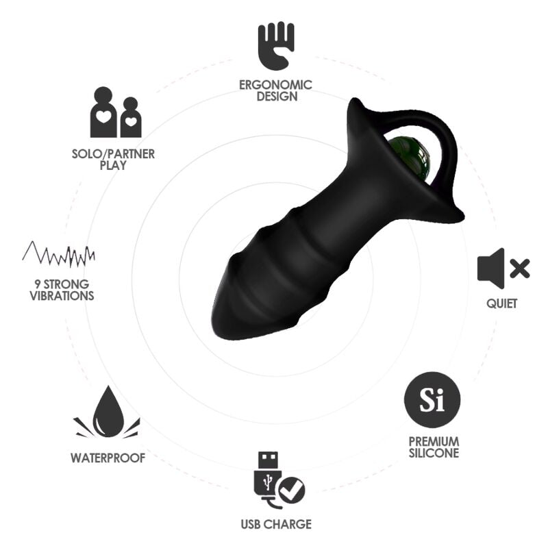 ARMONY - KYLIN FINGER VIBRATOR & ANAL PLUG REMOTE CONTROL BLACK - My naughty haven #