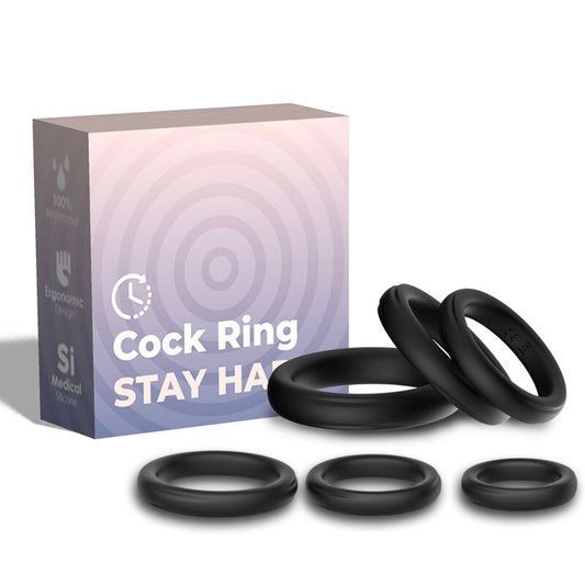 ARMONY - LOCK RINGS SILICONE BLACK - My naughty haven #
