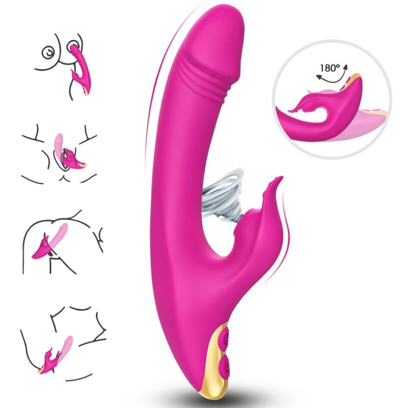 ARMONY - LOVE CLITORIS & G-SPOT SUCTION CUP FUCHSIA - My naughty haven #