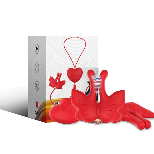 ARMONY - MAGNETIC NIPPLE CLAMPS WITH VIBRATION BUTTERFLY SHAPE RED - My naughty haven #