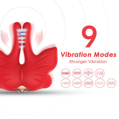 ARMONY - MAGNETIC NIPPLE CLAMPS WITH VIBRATION BUTTERFLY SHAPE RED - My naughty haven #
