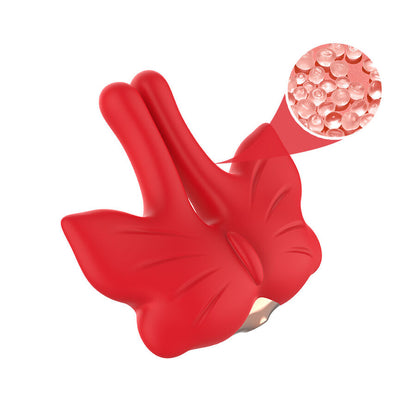 ARMONY - MAGNETIC NIPPLE CLAMPS WITH VIBRATION BUTTERFLY SHAPE RED - My naughty haven #