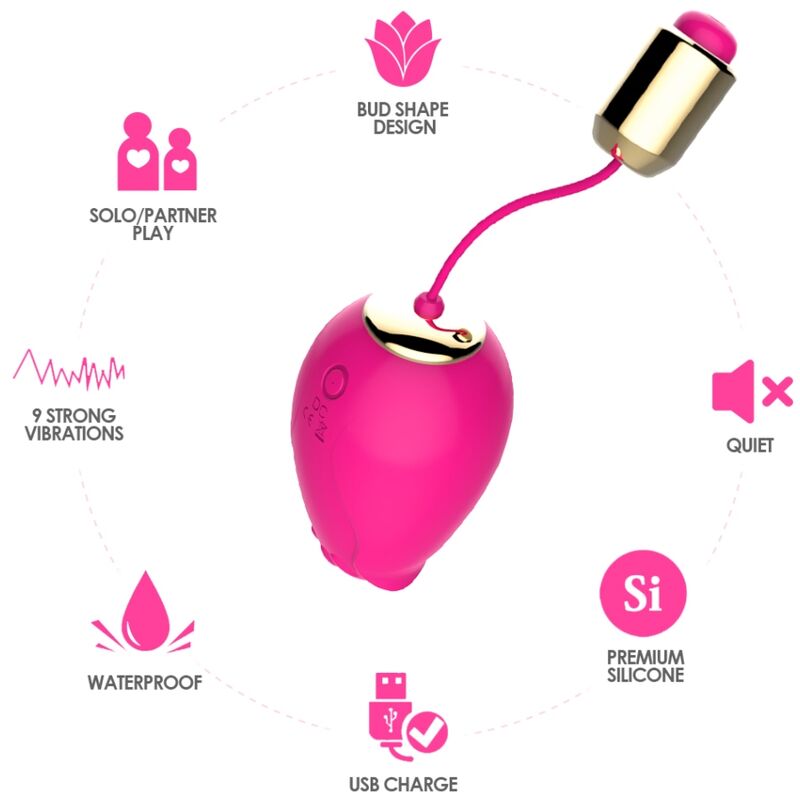 ARMONY - MANDALA EGG VIBRATOR G-SPOT REMOTE CONTROL FUCHSIA - My naughty haven #