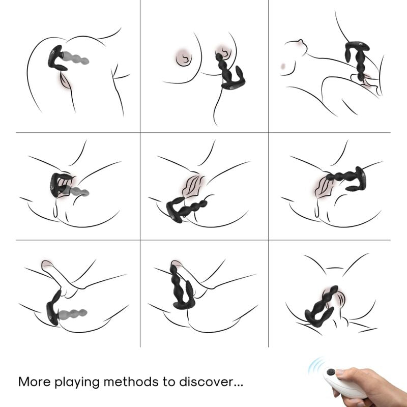 ARMONY - MANFUN VIBRATOR & STIMULATOR ANAL PLUG REMOTE CONTROL BLACK - My naughty haven #