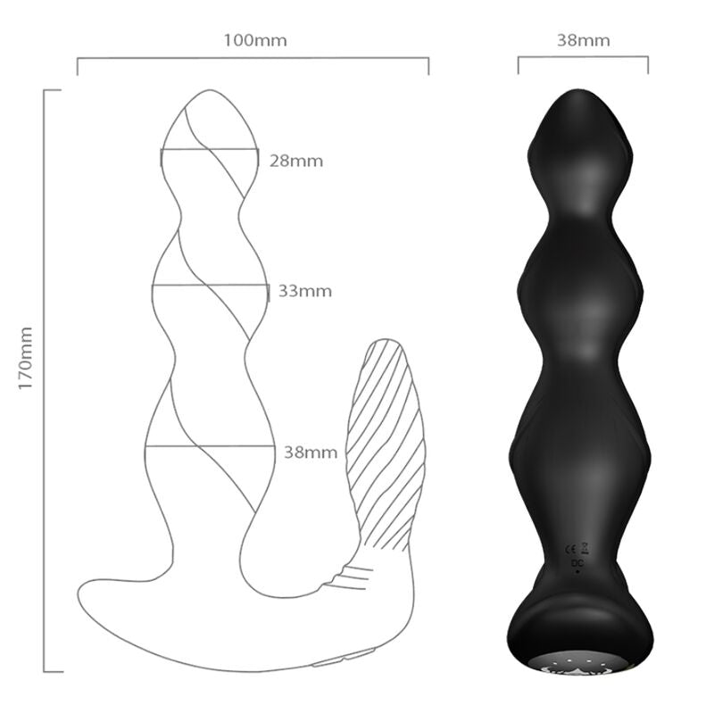 ARMONY - MANFUN VIBRATOR & STIMULATOR ANAL PLUG REMOTE CONTROL BLACK - My naughty haven #