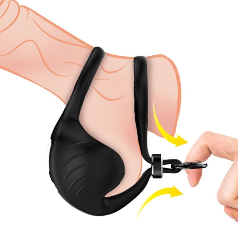 ARMONY - MANTA SCROTUM VIBRATOR RING BLACK - My naughty haven #