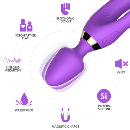 ARMONY - MASSAGER & VIBRATOR RABBIT PURPLE - My naughty haven #
