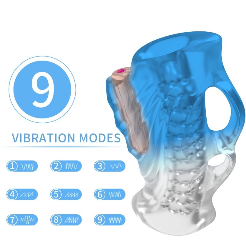 ARMONY - MASTURBATOR FINGER & VIBRATOR BLUE GRADIENT - My naughty haven #