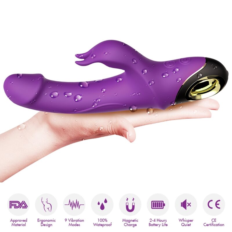 ARMONY - METEROR DILDO VIBRATOR RABBIT PURPLE - My naughty haven #
