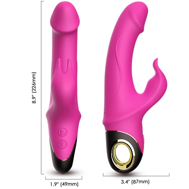 ARMONY - METEROR DILDO VIBRATOR RABBIT ROTATOR FUCHSIA - My naughty haven #