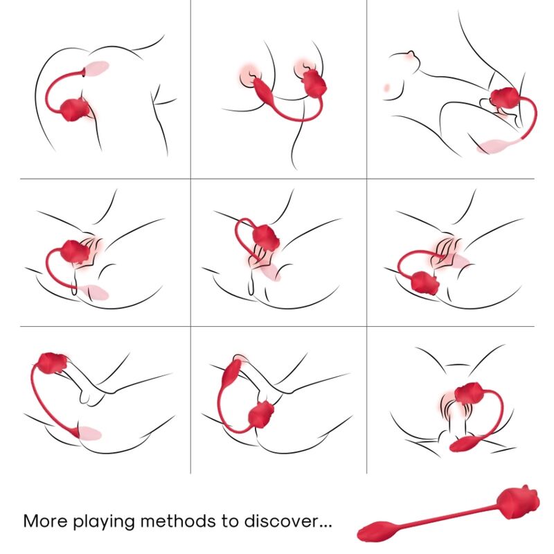 ARMONY - PINK 2 IN 1 SUCTION STIMULATOR & VIBRATOR 10 MODES WITH RED TAIL - My naughty haven #