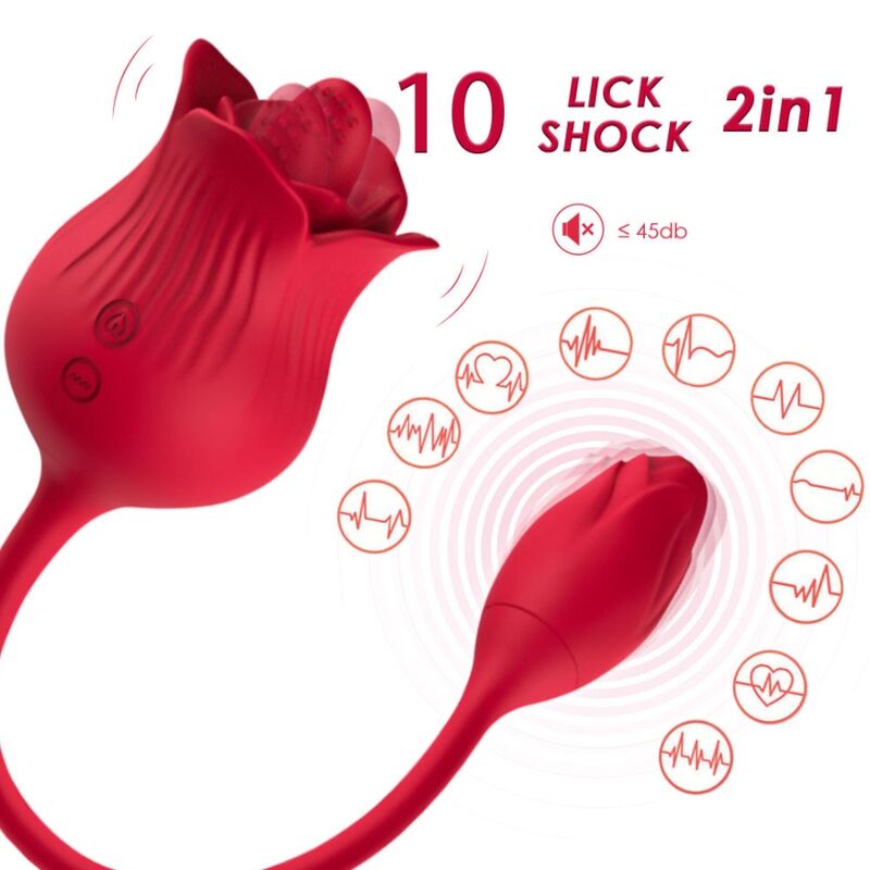 ARMONY - PINK CLITORIS STIMULATOR VIBRATOR WITH TAIL 10 MODES RED - My naughty haven #
