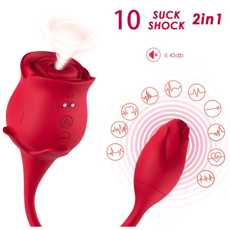 ARMONY - PINK CLITORIS SUCKER & VIBRATOR 10 MODES RED - My naughty haven #