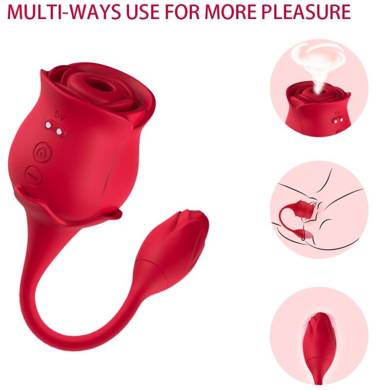 ARMONY - PINK CLITORIS SUCKER & VIBRATOR 10 MODES RED - My naughty haven #