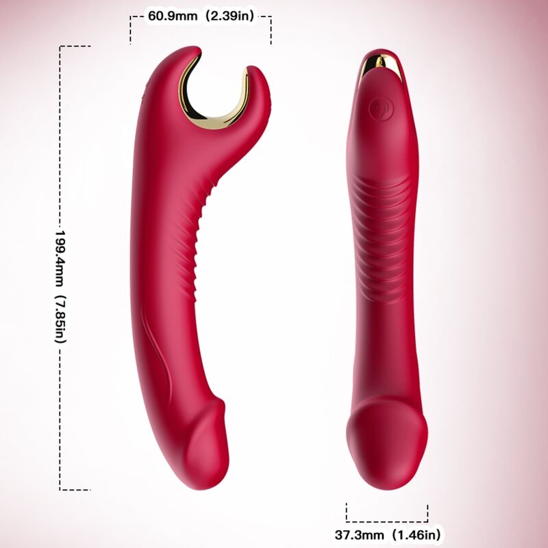 ARMONY - PRINCE DILDO VIBRATOR & ROTATOR RED - My naughty haven #