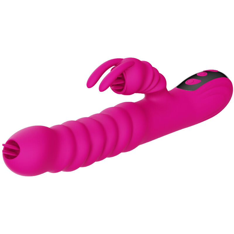 ARMONY - RABBIT DOUBLE TONGUE MULTIFUNCTION VIBRATOR FUCHSIA HEAT EFFECT - My naughty haven #