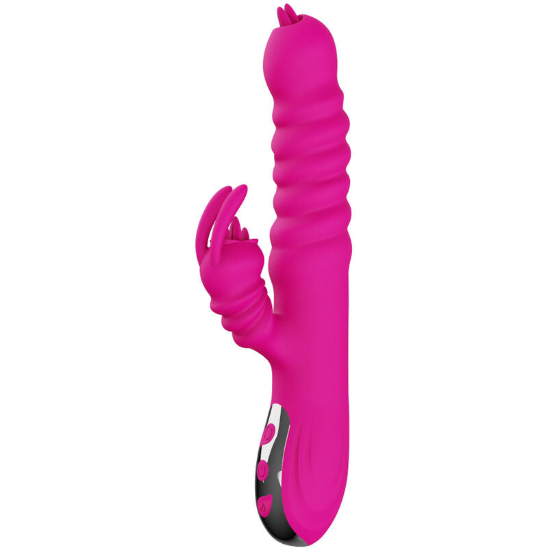 ARMONY - RABBIT DOUBLE TONGUE MULTIFUNCTION VIBRATOR FUCHSIA HEAT EFFECT - My naughty haven #