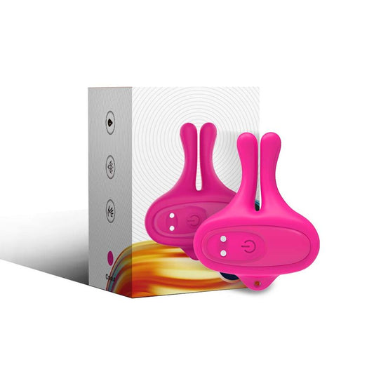 ARMONY - RABBIT SHAPE VIBRATION MAGNETIC NIPPLE CLAMPS PINK - My naughty haven #