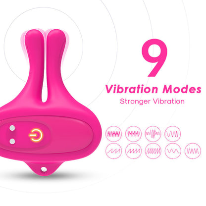 ARMONY - RABBIT SHAPE VIBRATION MAGNETIC NIPPLE CLAMPS PINK - My naughty haven #