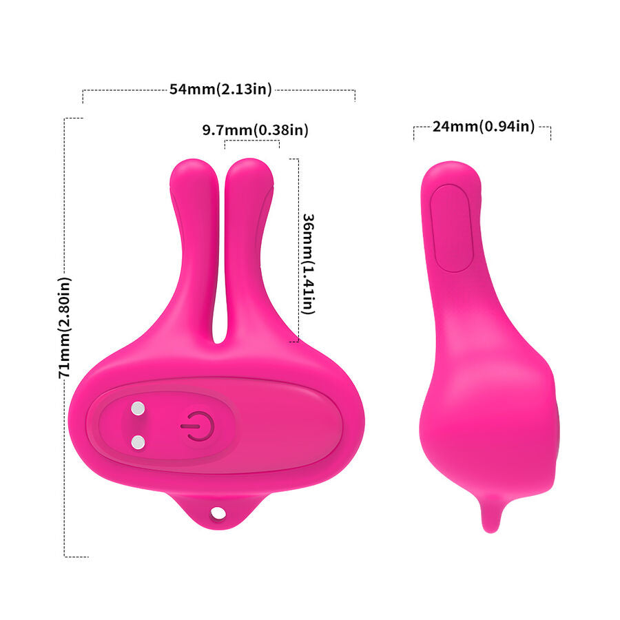 ARMONY - RABBIT SHAPE VIBRATION MAGNETIC NIPPLE CLAMPS PINK - My naughty haven #