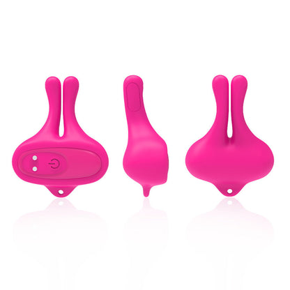 ARMONY - RABBIT SHAPE VIBRATION MAGNETIC NIPPLE CLAMPS PINK - My naughty haven #