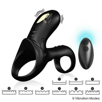 ARMONY - RANGER DOUBLE VIBRATOR RING FOR COUPLES BLACK - My naughty haven #