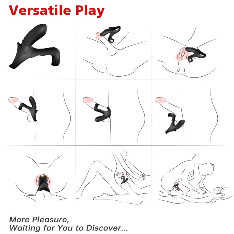 ARMONY - RANGER DOUBLE VIBRATOR RING FOR COUPLES BLACK - My naughty haven #