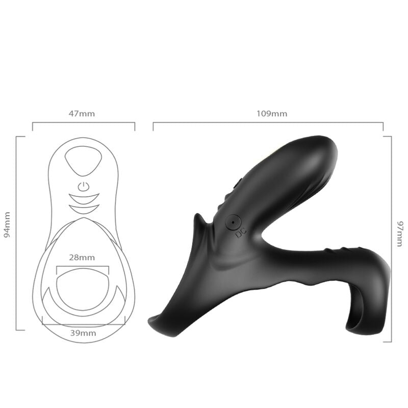 ARMONY - RANGER DOUBLE VIBRATOR RING FOR COUPLES BLACK - My naughty haven #