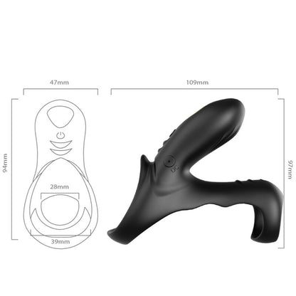 ARMONY - RANGER DOUBLE VIBRATOR RING FOR COUPLES BLACK - My naughty haven #