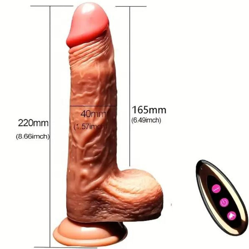 ARMONY - REALISTIC DILDO VIBRATOR & THRUSTING REMOTE CONTROL 22.5 CM - My naughty haven #
